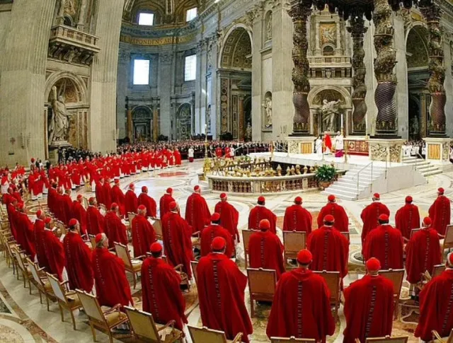 cardinals bid goodbye to public before entering sistine chapel to choose ne 23525