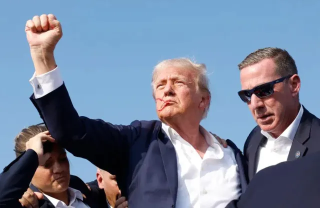 trump unveils massive 9-foot sculpture depicting aftermath of assassination 23877