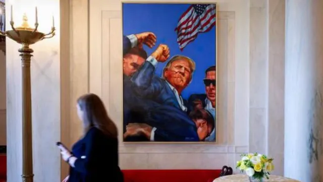 trump unveils massive 9-foot sculpture depicting aftermath of assassination 23880