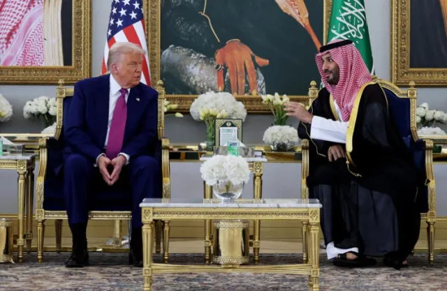 donald trump receives uncommon royal welcome during visit to saudi arabia f 24047