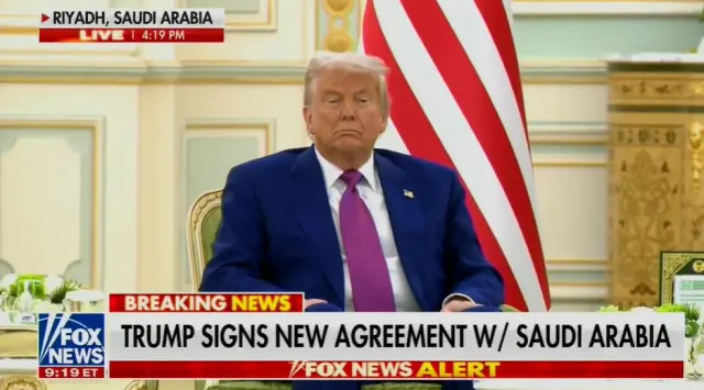 people baffled as donald trump struggles to keep eyes open during saudi ara 24162