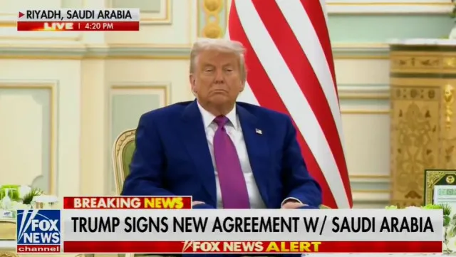 people baffled as donald trump struggles to keep eyes open during saudi ara 24164