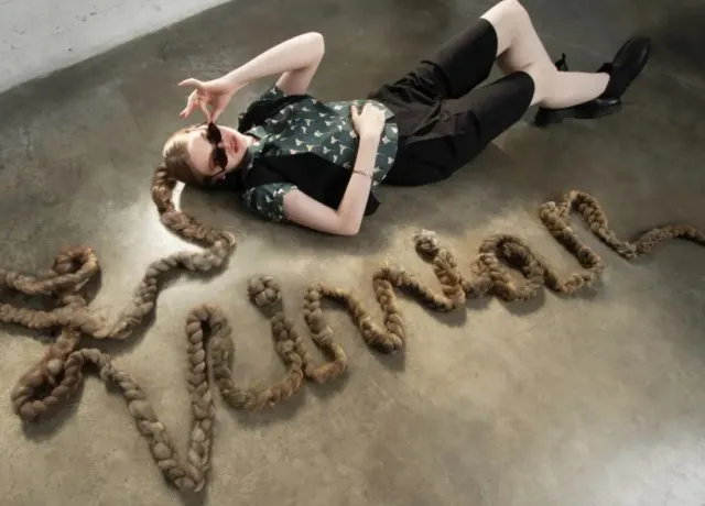 musks daughter vivian debuts in fashion campaign sporting a 40-foot braid 24313