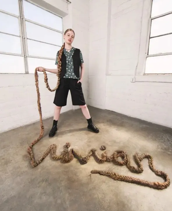 musks daughter vivian debuts in fashion campaign sporting a 40-foot braid 24315