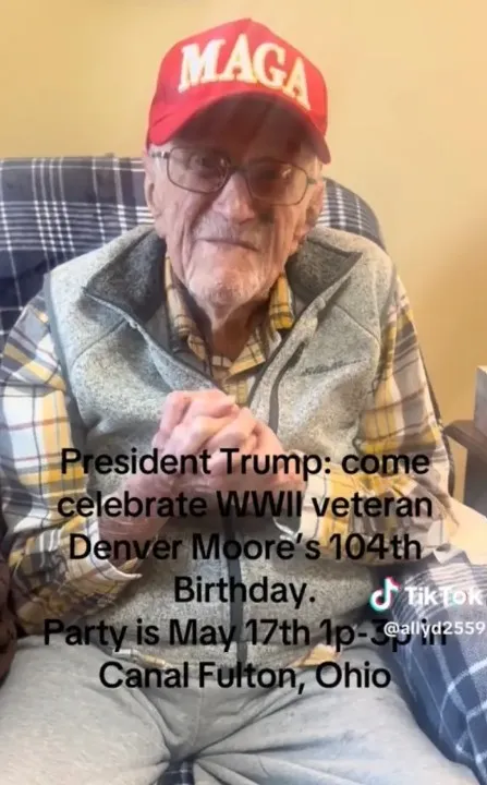 trump sends birthday greeting to 104-year-old wwii veteran after viral tikt 24342