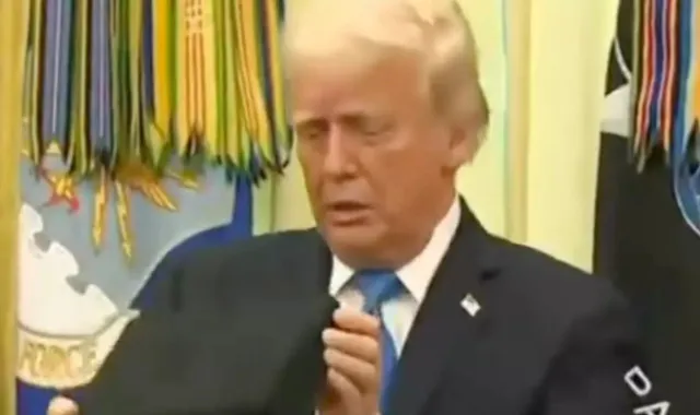 trump mocked online after viral moment sparks doubts about his cognitive te 24620