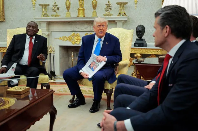 south african president apologizes to trump for not giving a luxury gift: 24739