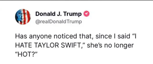 travis kelce furious after trump calls taylor swift no longer hot in trut 24773